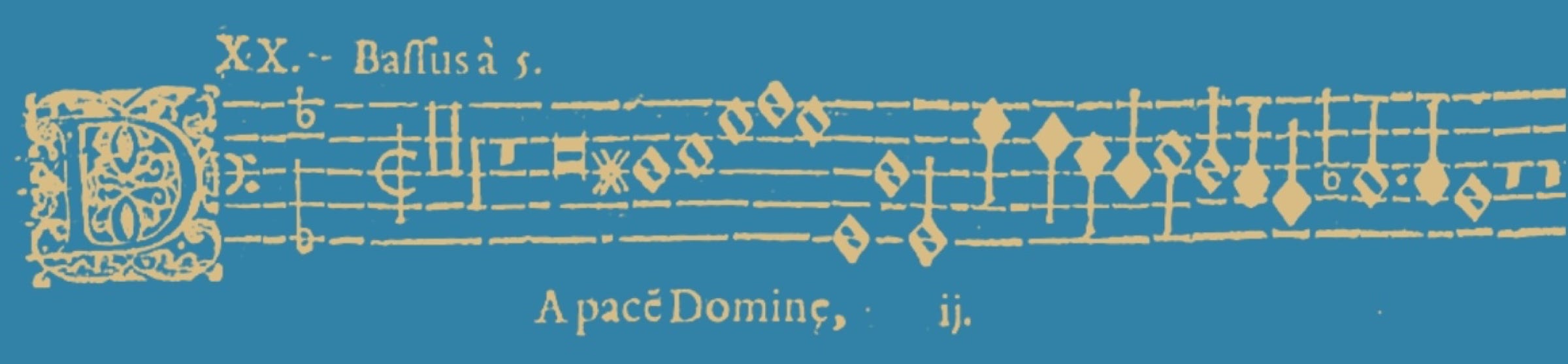 Notenzeile A pace Domine